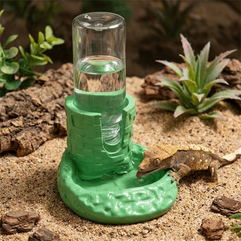Water Dish Reptile - Plastic Reptiles Water Feeder Removable Stable