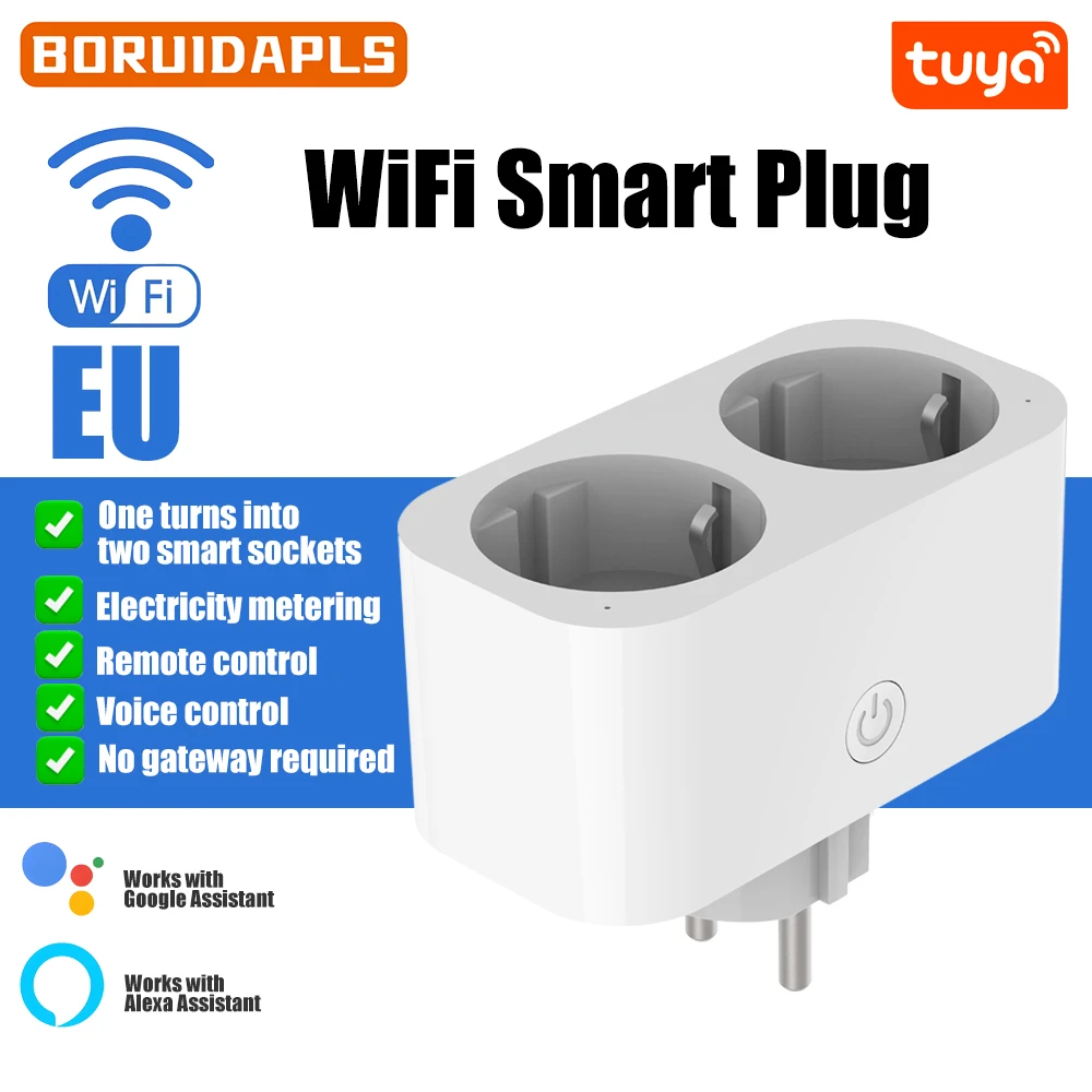 BORUIDAPLS WiFi Smart socket E - огляд і ціна Timer Dual Outlet