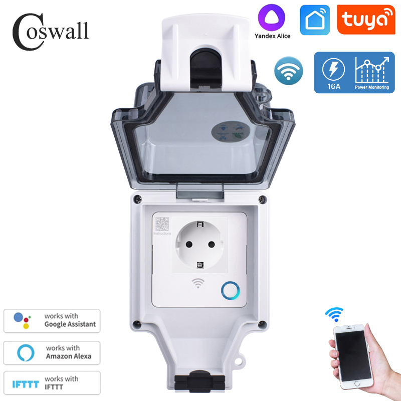 Coswall Tuya Wifi Yandex Alice - огляд і ціна Timer Dual Outlet
