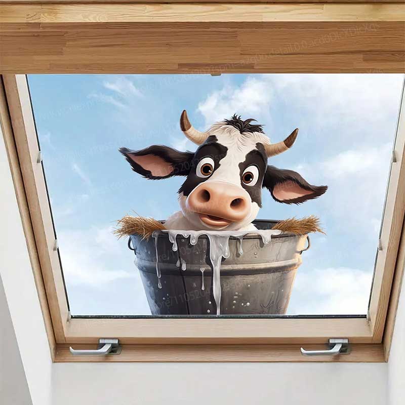 Cute Cow Wall Stickers Self-Ad - огляд і ціна Pvc Panel Background